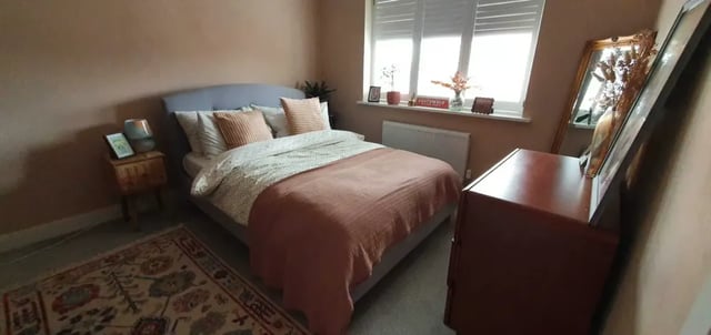 Private guest bedroom with a double bed