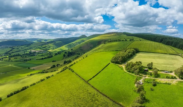 Green valleys in Wales
